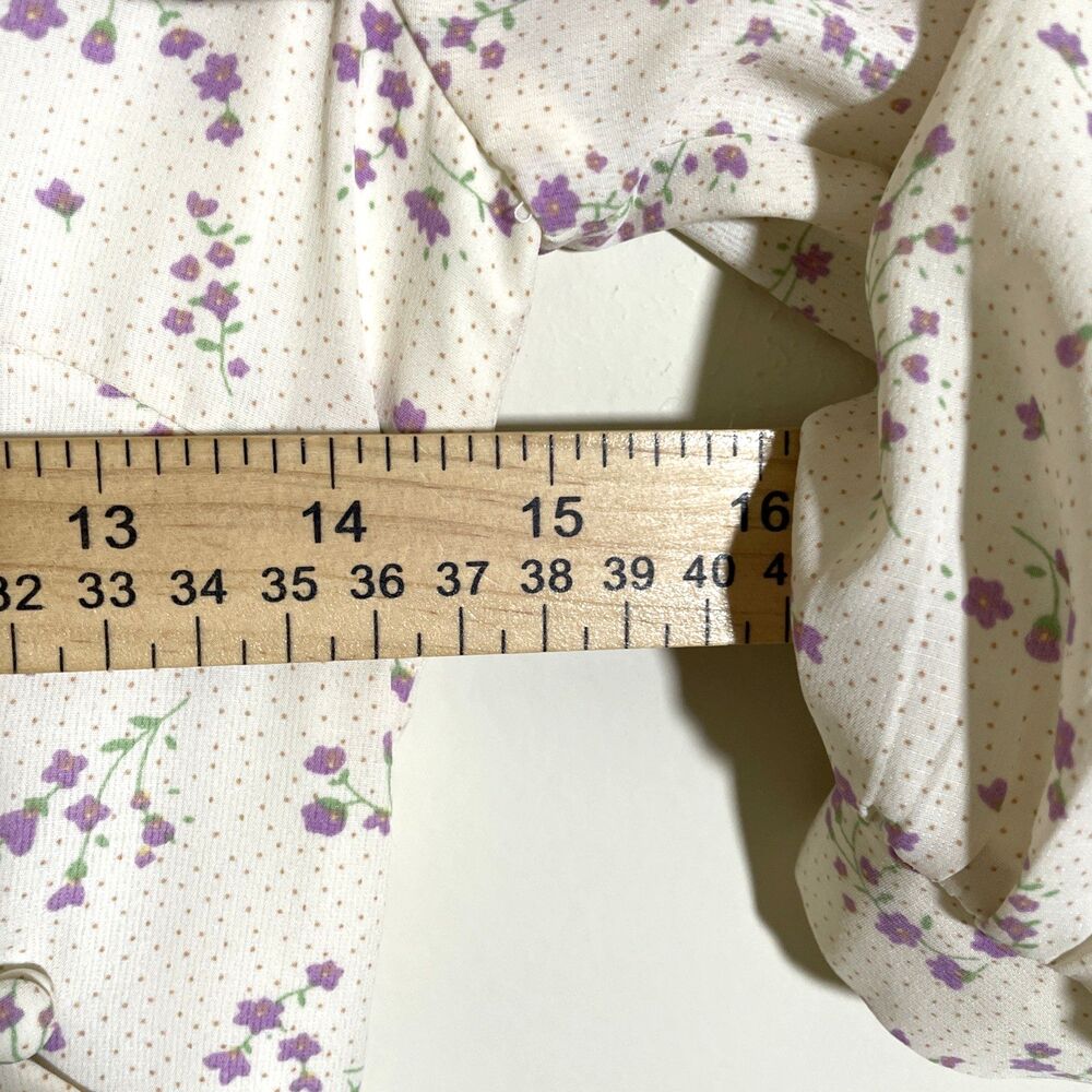 Quanta Du Soleil De Paris Women’s Monique Cream Floral Dress Size 34 XS Coquette View 5